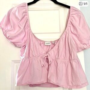 Sunday Best Light Pink Puff Sleeve Blouse